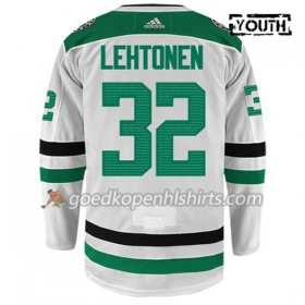 Dallas Stars KARI LEHTONEN 32 Adidas Wit Authentic Shirt - Kinderen